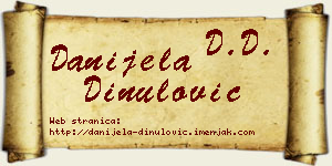 Danijela Dinulović vizit kartica